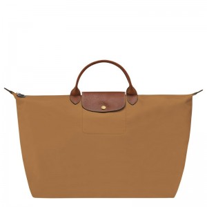 Brown Longchamp Le Pliage Original L Men Travel Bag | Ksa-516KJTCSM
