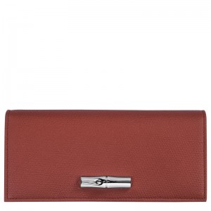 Brown Longchamp Le Roseau Flap Women Wallet | Ksa-803ETMRYG