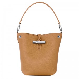 Brown Longchamp Le Roseau Xs Women Bucket Bag | Ksa-027PDILRW