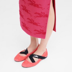 Coral Longchamp Energy Women Ballerinas | Ksa-593RMAKTG
