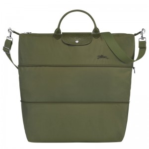 Dark Green Longchamp Le Pliage Green Expandable Men Travel Bag | Ksa-923KUTLCH