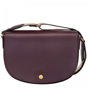 Dark Purple Longchamp Épure M Women Crossbody Bag | Ksa-973KNMYHR