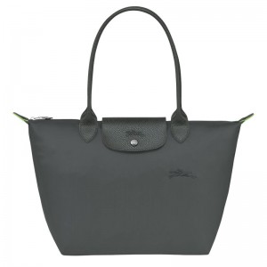 Deep Grey Longchamp Le Pliage Green M Women Tote Bag | Ksa-894DMORCF