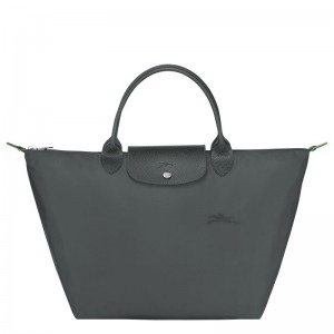Deep Grey Longchamp Le Pliage Green M Women Handbag | Ksa-206RMGAIC