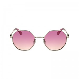 Gold / Pink Longchamp Metal Women Sunglasses | Ksa-910WMTAQL