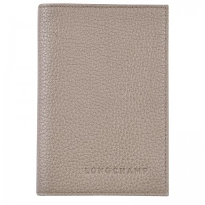 Grey Longchamp Le Foulonné Women Passport Holder | Ksa-354NGLYTR
