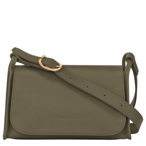 Khaki Longchamp Le Foulonné M Women Crossbody Bag | Ksa-308RXPBTD