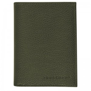 Khaki Longchamp Le Foulonné Men Wallet | Ksa-360JSLWHN