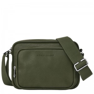 Khaki Longchamp Le Foulonné S Camera Men Crossbody Bag | Ksa-510HIOQXV