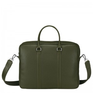 Khaki Longchamp Le Foulonné S Women Briefcase | Ksa-625HYSGQE