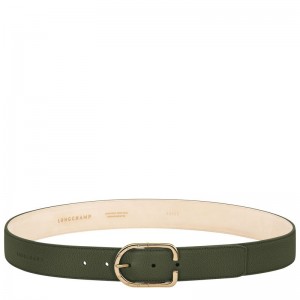 Khaki Longchamp Le Foulonné Women Belt | Ksa-759FVWPZN
