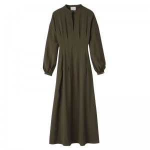 Khaki Longchamp Long Women Dress | Ksa-679ZYSUTL