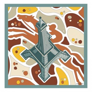 Multicolor Longchamp Equestrian Tower 70 Women Scarf | Ksa-597DYIERX