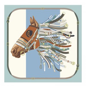 Multicolor Longchamp Tête De Cheval 90 Women Scarf | Ksa-327MTVASG