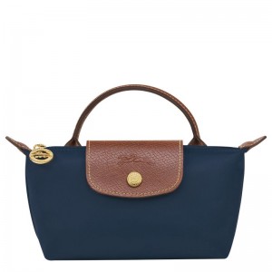 Navy Longchamp Le Pliage Original With Handle Women Pouch | Ksa-920LRABQZ