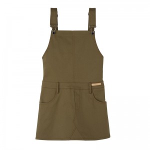 Olive Longchamp Gabardine Women Dress | Ksa-140PWAJZO