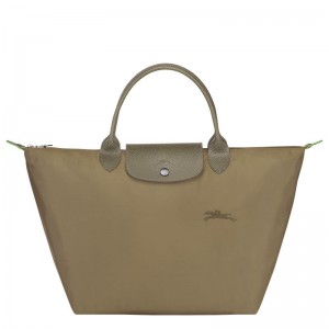 Olive Longchamp Le Pliage Green M Women Handbag | Ksa-064ZTBWRX