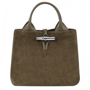 Olive Longchamp Le Roseau S Women Handbag | Ksa-756KXYUJN