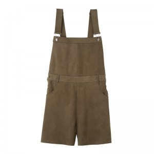 Olive Longchamp Leather Women Jumpsuit | Ksa-980LHGPAY