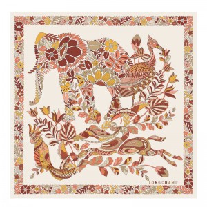 Orange Longchamp Forêt 50 Women Scarf | Ksa-170JFCTSM