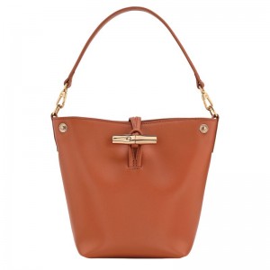 Orange Longchamp Le Roseau Xs Women Bucket Bag | Ksa-948WORBQM