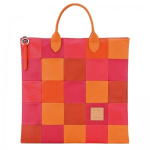 Orange / Red Longchamp Re-play L Men Handbag | Ksa-832IJDUKY