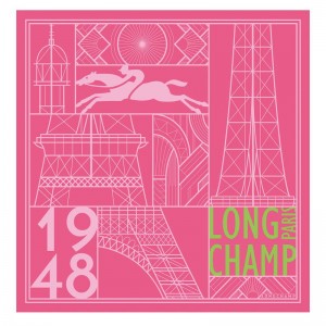 Pink Longchamp Eiffel Tower 1948 50 Women Scarf | Ksa-842CDZSEQ