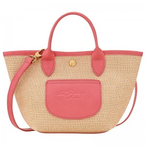 Pink Longchamp Le Pliage Collection Xs Basket Women Tote Bag | Ksa-958IGDZOY