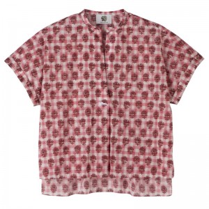 Pink Longchamp Vichy Print Veil Women Blouse | Ksa-580EJUPBC
