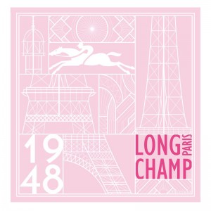 Pink / Multicolor Longchamp Eiffel Tower 1948 50 Women Scarf | Ksa-507BOACUJ