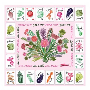 Pink / Multicolor Longchamp Pink And Green 50 Women Scarf | Ksa-180KZEPOW