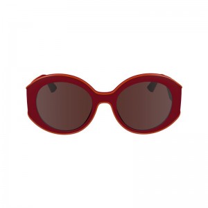 Red / Navy Longchamp Plant Based Resin Women Sunglasses | Ksa-609AOVHUK