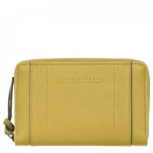 Yellow Longchamp 3D Women Wallet | Ksa-324AJCBGW
