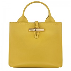 Yellow Longchamp Le Roseau S Women Handbag | Ksa-680BNLVTG