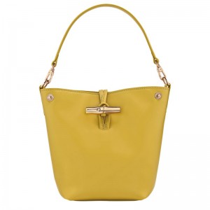Yellow Longchamp Le Roseau Xs Women Bucket Bag | Ksa-258IYMSDV
