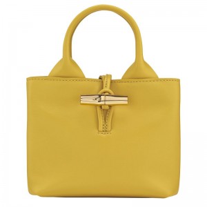 Yellow Longchamp Le Roseau Xs Women Handbag | Ksa-278EOATCV