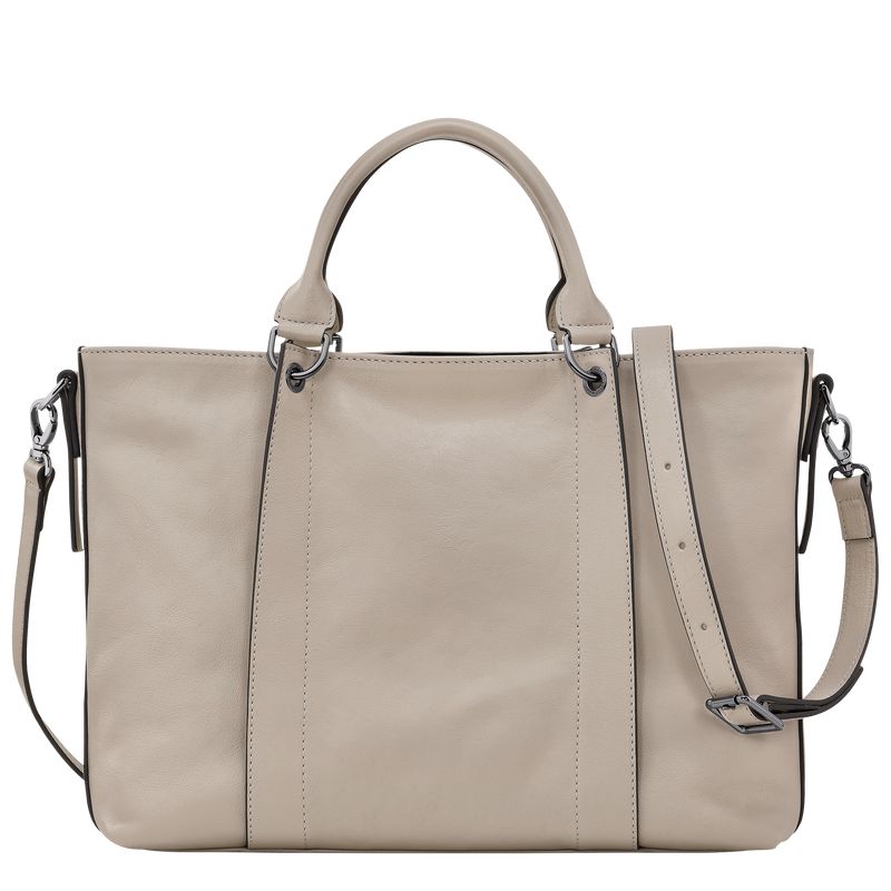 Beige Longchamp 3D L Women Handbag | Ksa-204VIBRCO