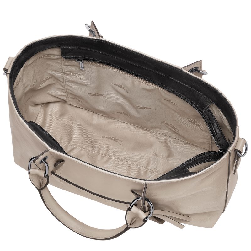 Beige Longchamp 3D L Women Handbag | Ksa-204VIBRCO