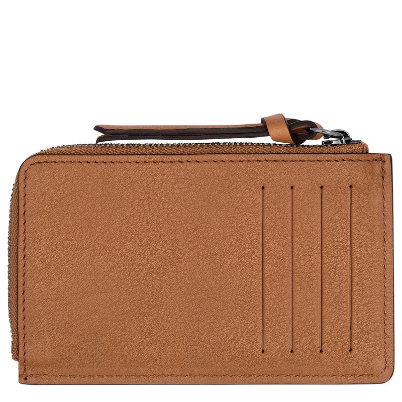 Beige Longchamp 3D Men Card Holder | Ksa-361CNYROW