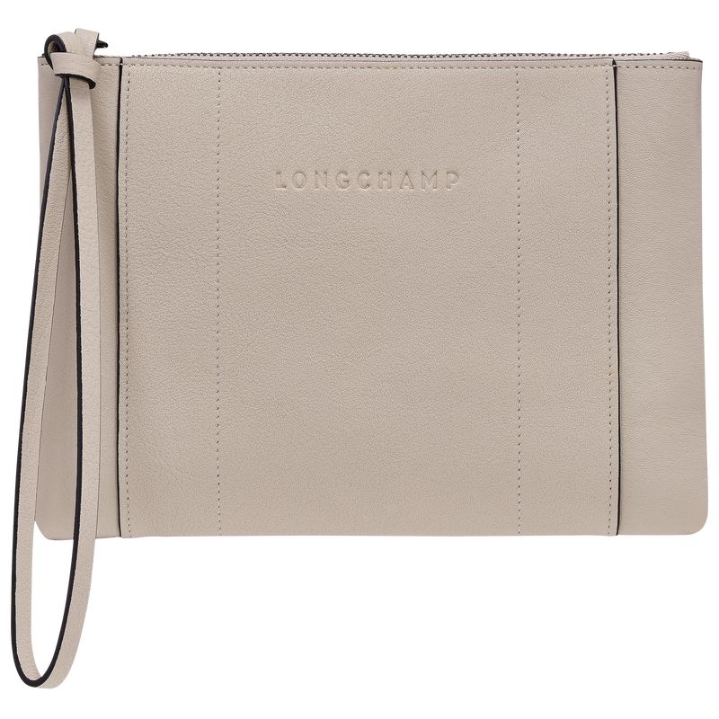 Beige Longchamp 3D Women Pouch | Ksa-150NQHSLF