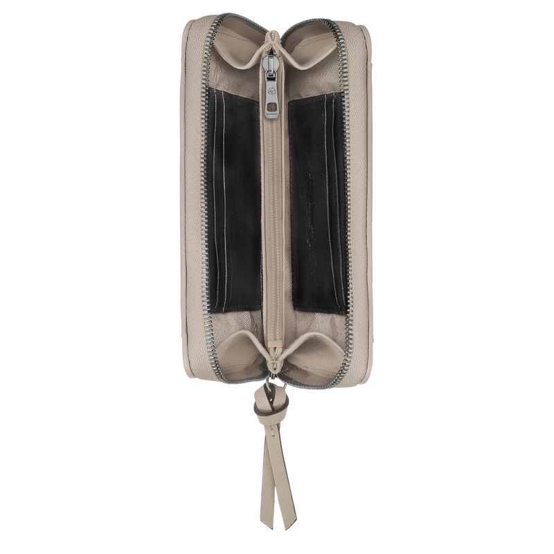Beige Longchamp 3D Women Wallet | Ksa-397EAGPHL