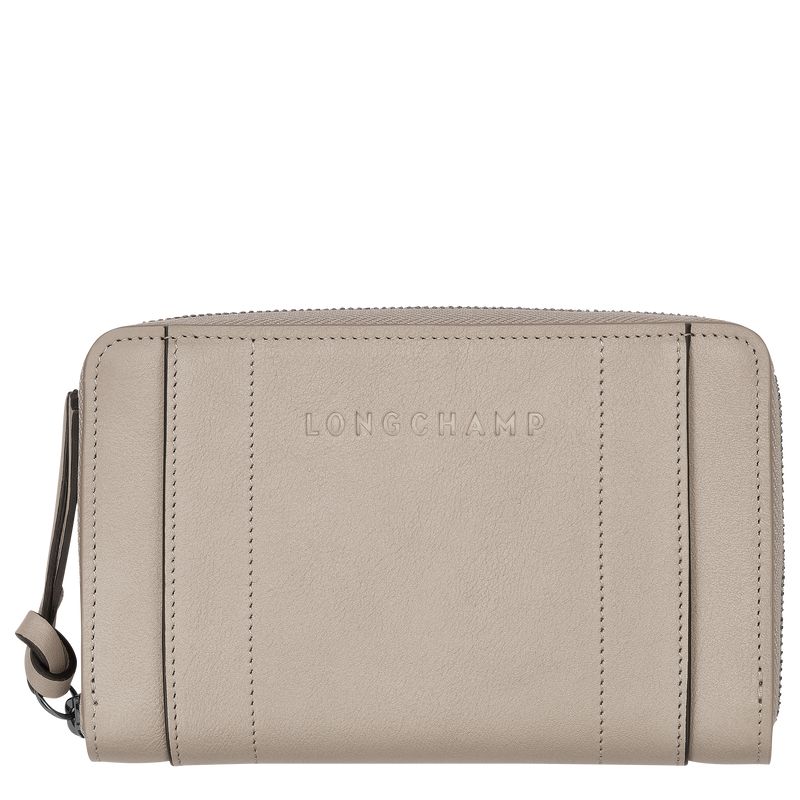 Beige Longchamp 3D Women Wallet | Ksa-397EAGPHL