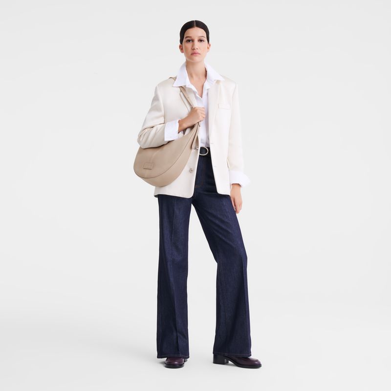 Beige Longchamp Essential L Women Crossbody Bag | Ksa-936HTKCRX
