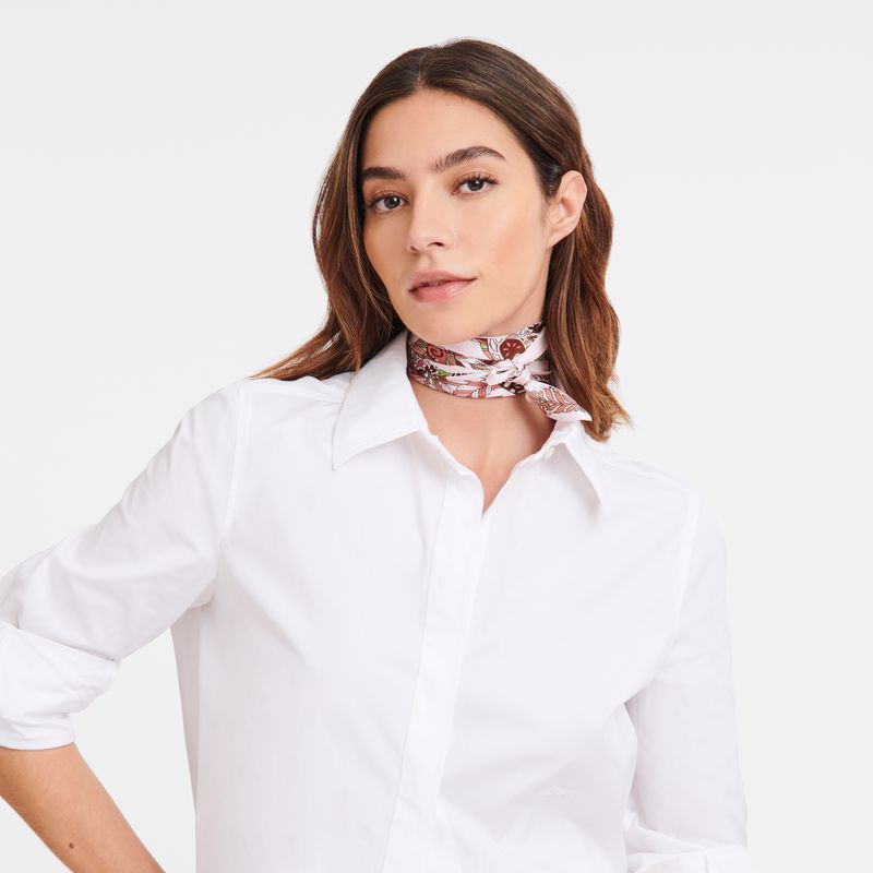 Beige Longchamp Forêt 50 Women Scarf | Ksa-856TSHLIJ