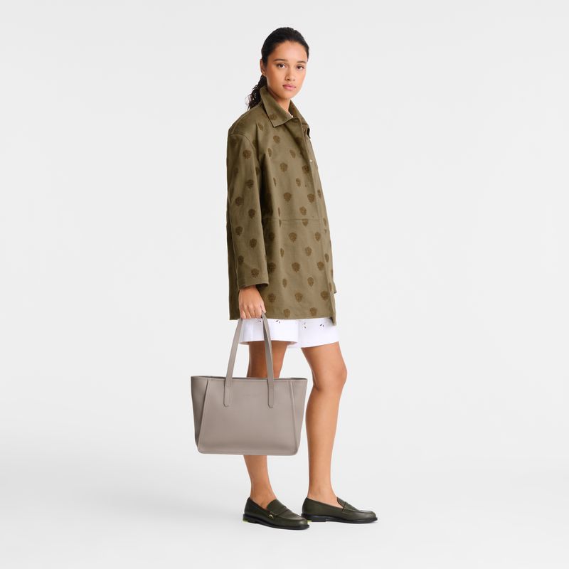 Beige Longchamp Le Foulonné L Women Tote Bag | Ksa-456WHSMIB