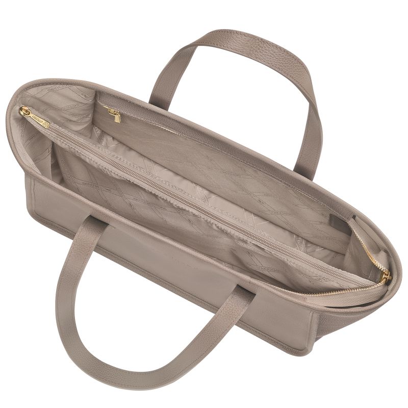 Beige Longchamp Le Foulonné L Women Tote Bag | Ksa-456WHSMIB