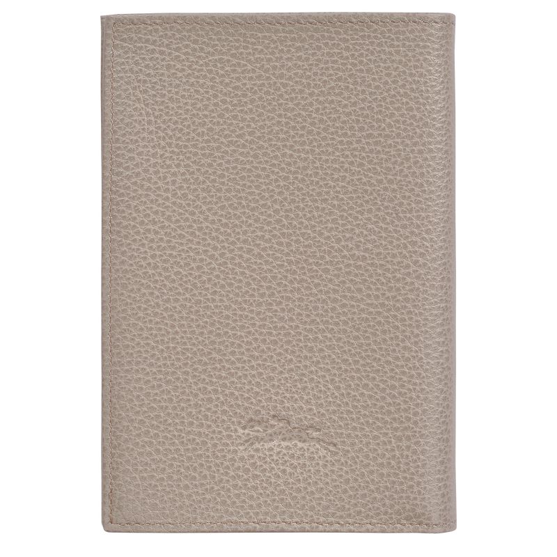Beige Longchamp Le Foulonné Men Passport Holder | Ksa-984SNMERW