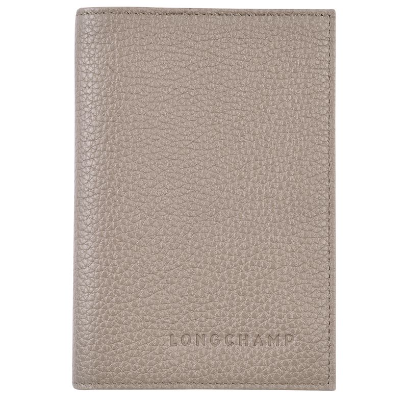 Beige Longchamp Le Foulonné Men Passport Holder | Ksa-984SNMERW
