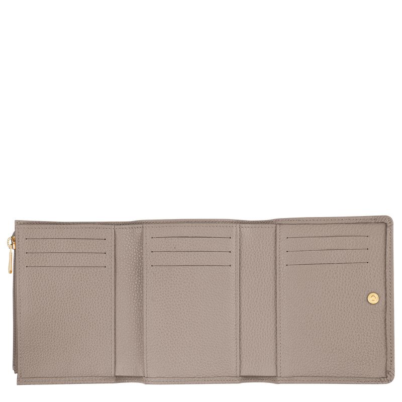 Beige Longchamp Le Foulonné Men Wallet | Ksa-108VBCYJP