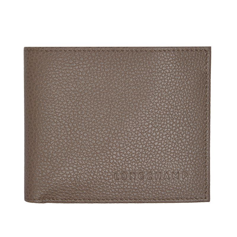 Beige Longchamp Le Foulonné Men Wallet | Ksa-719KRDUIG